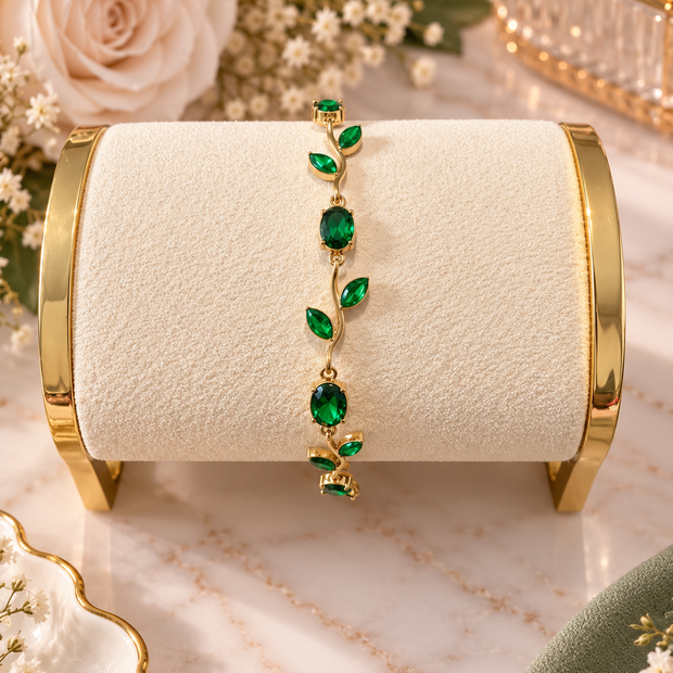 Bracelet Rose Enchantée – Pierres Colorées