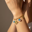 Bracelet breloque Flora acier