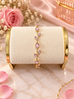 Bracelet Rose Enchantée – Pierres Colorées