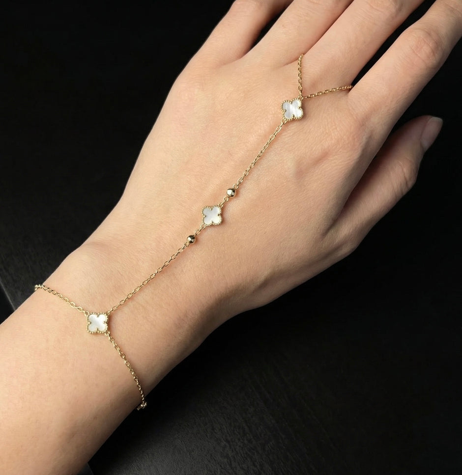 Bijoux de mains fleuries acier inoxydable