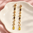 Boucles d’oreilles Prisme Doré – Champagne
