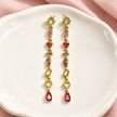 Boucles d’oreilles Prisme Doré – Multicolore