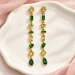 Boucles d’oreilles Prisme Doré – Vert