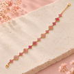 Bracelet Éclat fleuri – Doré – Rose
