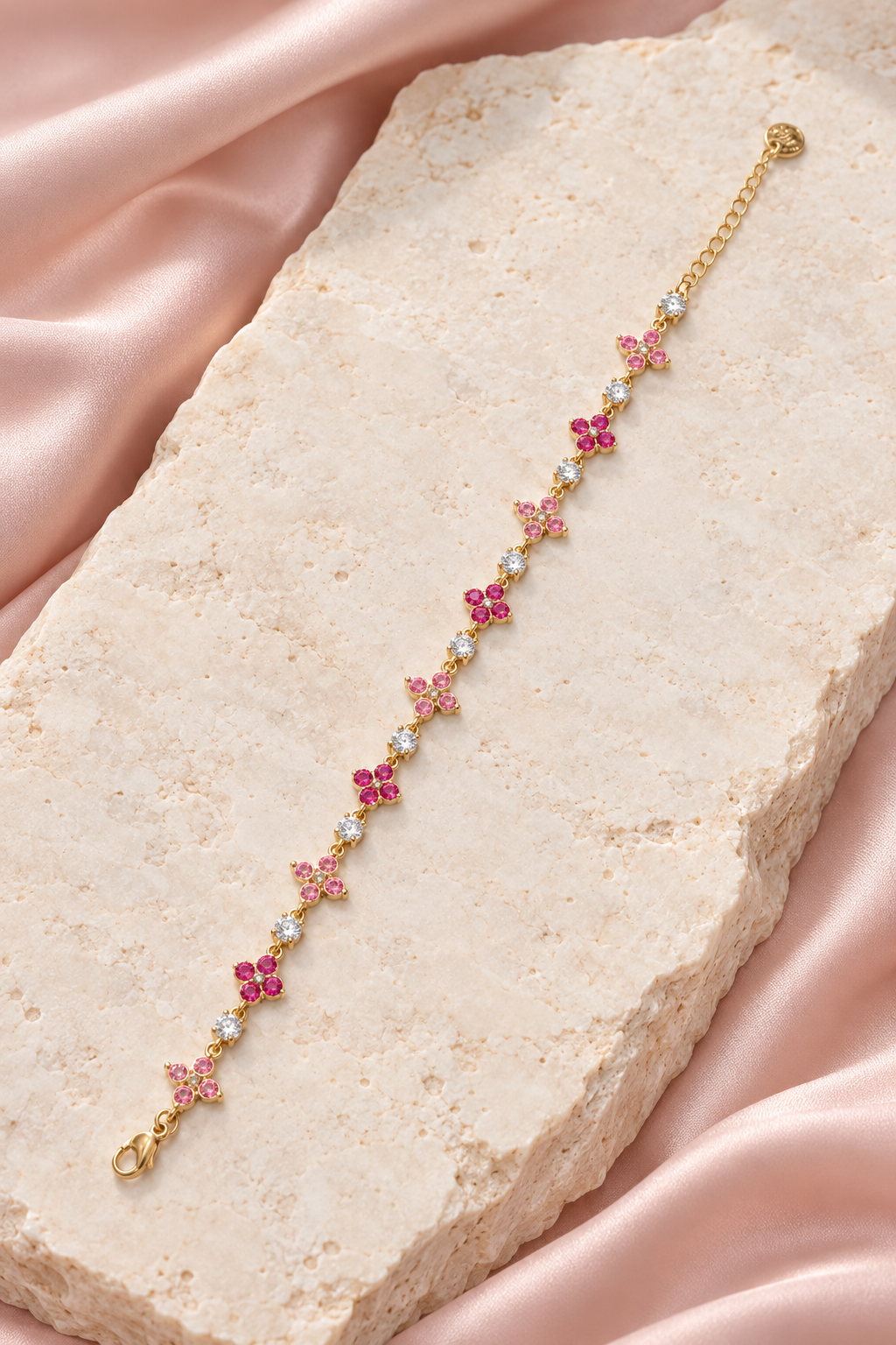 Bracelet Pétales lumineux – Rose