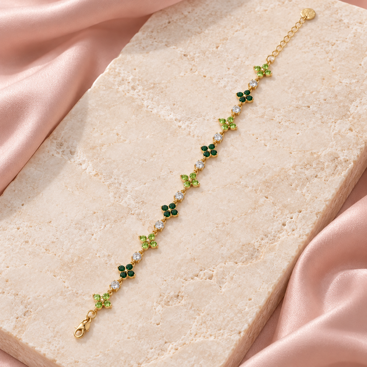 Bracelet Pétales lumineux – Vert