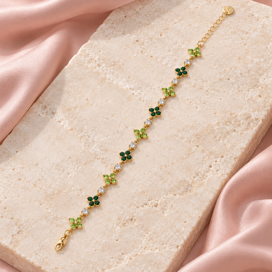 Bracelet Pétales lumineux – Vert