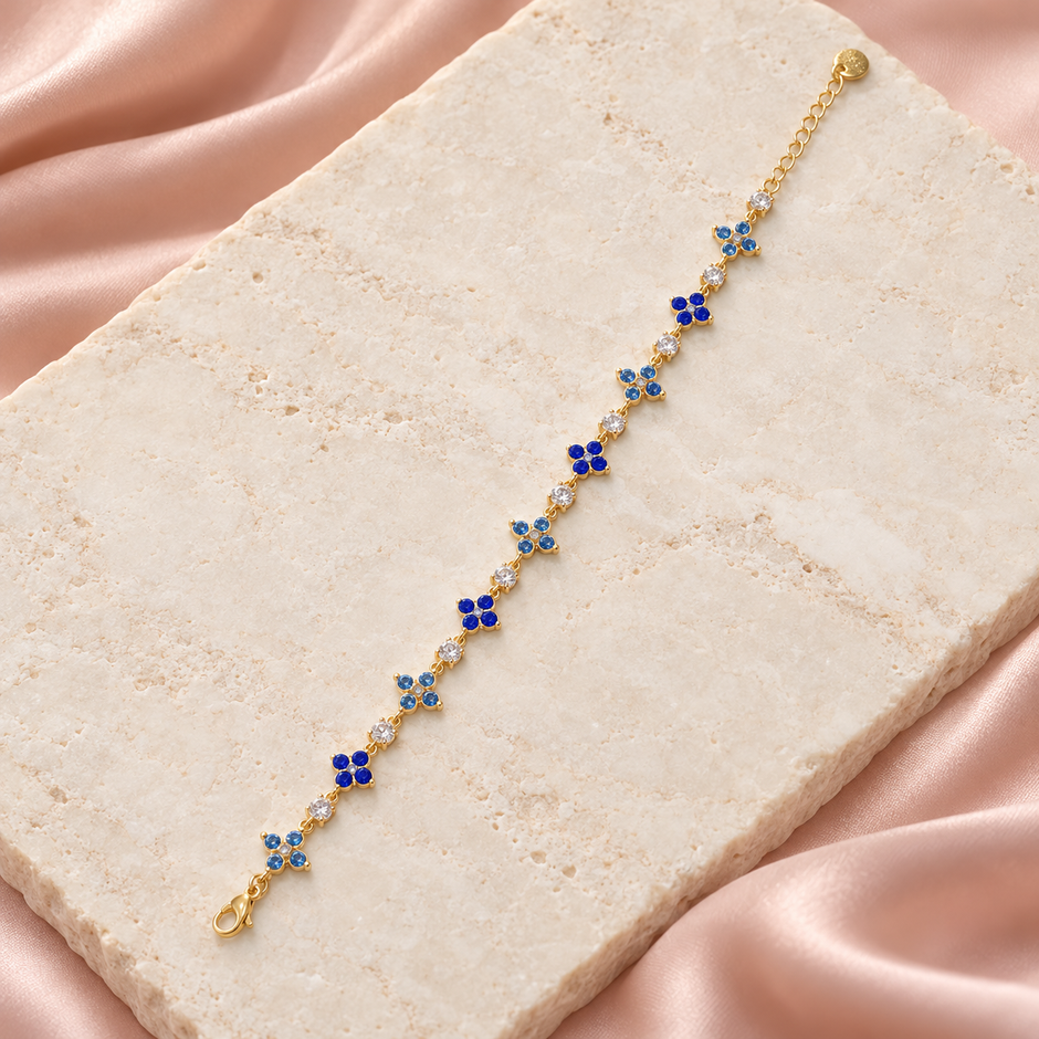 Bracelet Pétales lumineux – Bleu