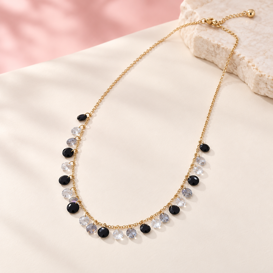Collier Éclats de couleur – Noir