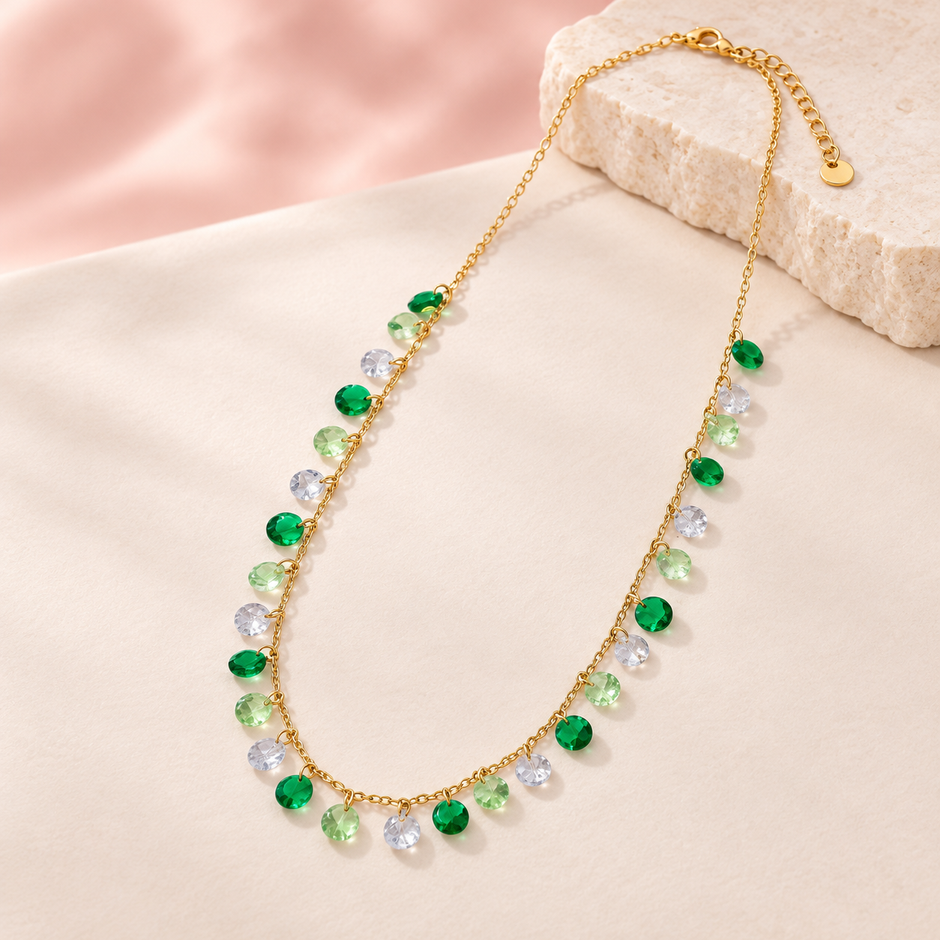 Collier Éclats de couleur – Vert